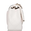 CHANEL White Quilted Lambskin Rectangular Mini Classic Flap Bag Light Gold Hardware