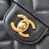 Chanel classic CF series bright black lambskin gold hardware chain bag Chanel classic CF series bright black lambskin gold hardware chain bag