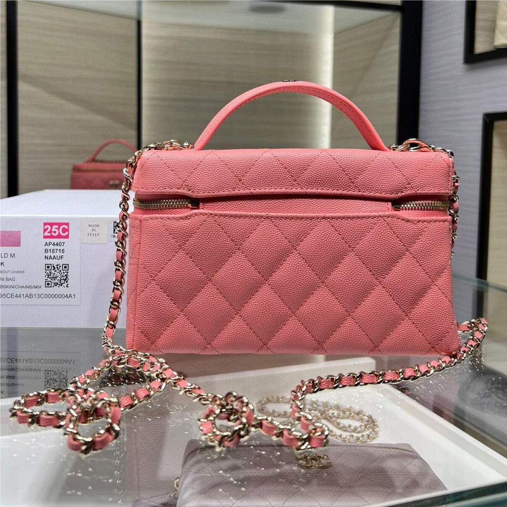 Chanel Pink Grained Leather 25C Bag Chanel Pink Grained Leather 25C Bag
