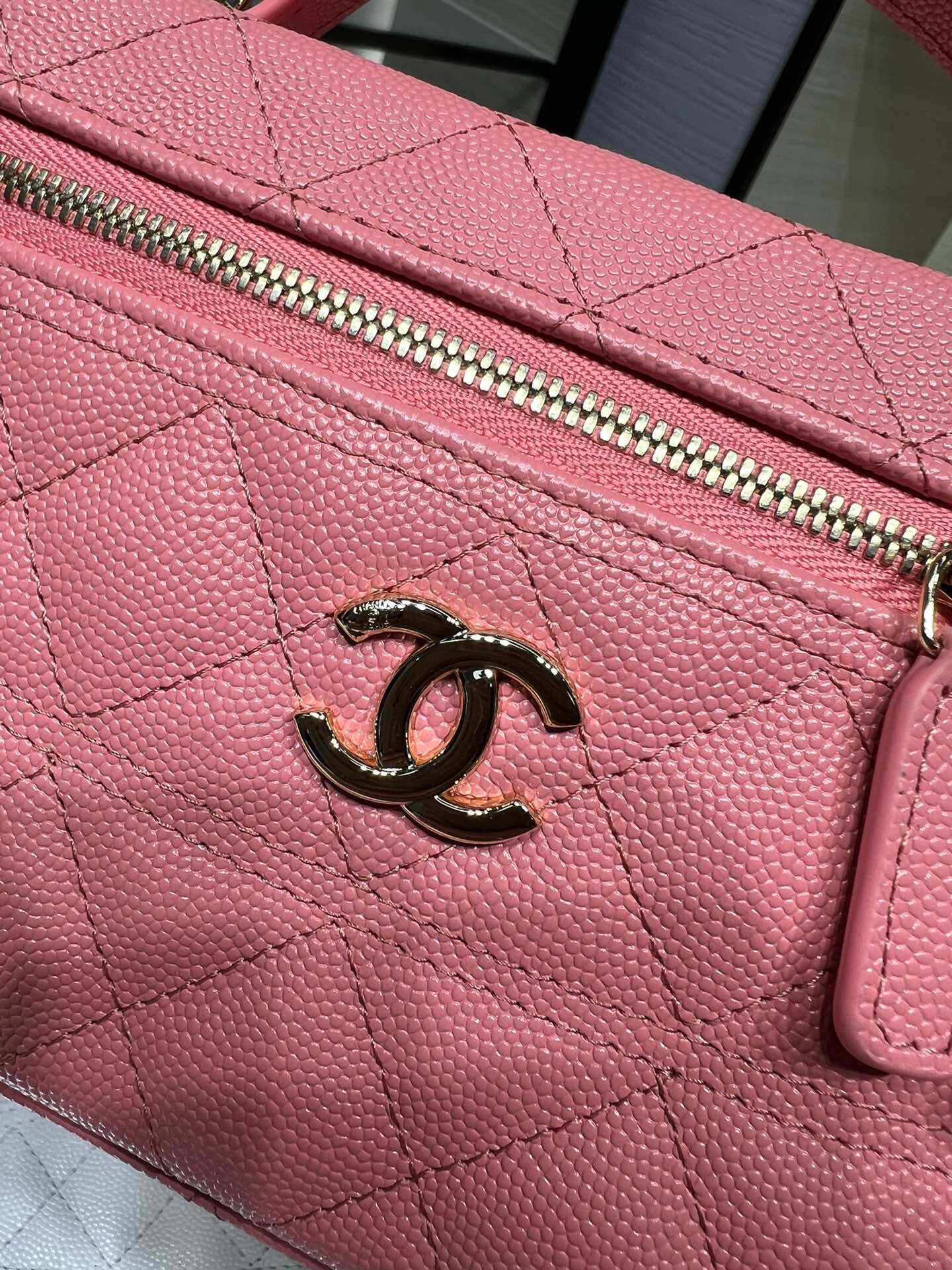 Chanel Pink Grained Leather 25C Bag Chanel Pink Grained Leather 25C Bag