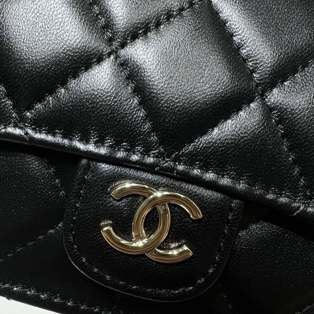 Chanel Classic CF Black Diamond Check Chain Flap Bag Chanel Classic CF Black Diamond Check Chain Flap Bag