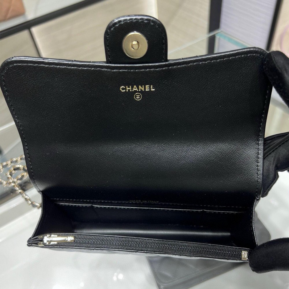 Chanel Classic CF Black Diamond Check Chain Flap Bag Chanel Classic CF Black Diamond Check Chain Flap Bag