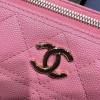 Chanel Double C Metal Chain Diamond Check Pink Frosted Texture Bag Chanel Double C Metal Chain Diamond Check Pink Frosted Texture Bag