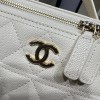 Chanel Double C Metal Chain Diamond Grid Ivory Matte Textured Bag Chanel Double C Metal Chain Diamond Grid Ivory Matte Textured Bag