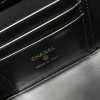 Chanel Double C Metal Chain Diamond Pattern Pure Black Matte Texture Bag Chanel Double C Metal Chain Diamond Pattern Pure Black Matte Texture Bag