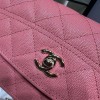 Chanel Double C Metal Chain Large Pink Quilted Flap Bag Chanel Double C Metal Chain Large Pink Quilted Flap Bag