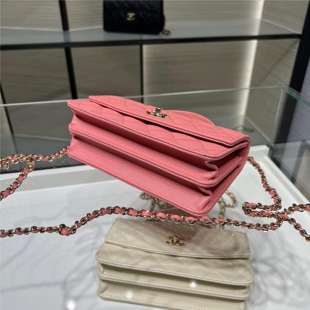 Chanel Double C Metal Chain Large Pink Quilted Flap Bag Chanel Double C Metal Chain Large Pink Quilted Flap Bag