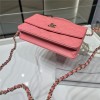 Chanel Double C Metal Chain Medium Pink Quilted Flap Bag Chanel Double C Metal Chain Medium Pink Quilted Flap Bag
