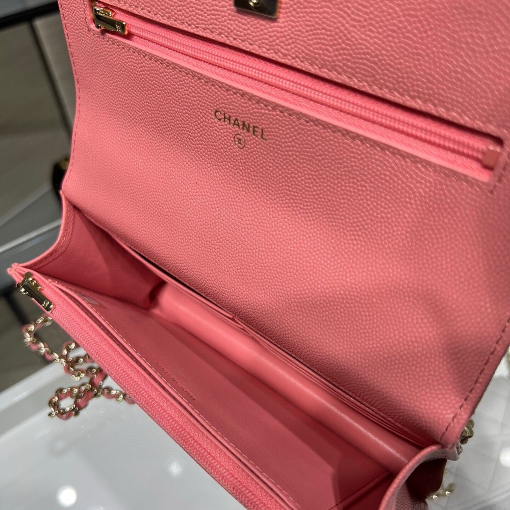 Chanel Double C Metal Chain Medium Pink Quilted Flap Bag Chanel Double C Metal Chain Medium Pink Quilted Flap Bag