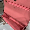 Chanel Double C Metal Chain Medium Pink Quilted Flap Bag Chanel Double C Metal Chain Medium Pink Quilted Flap Bag