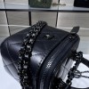 Chanel Double C Metal Chain Deep Black Quilted Tote Chanel Double C Metal Chain Deep Black Quilted Tote
