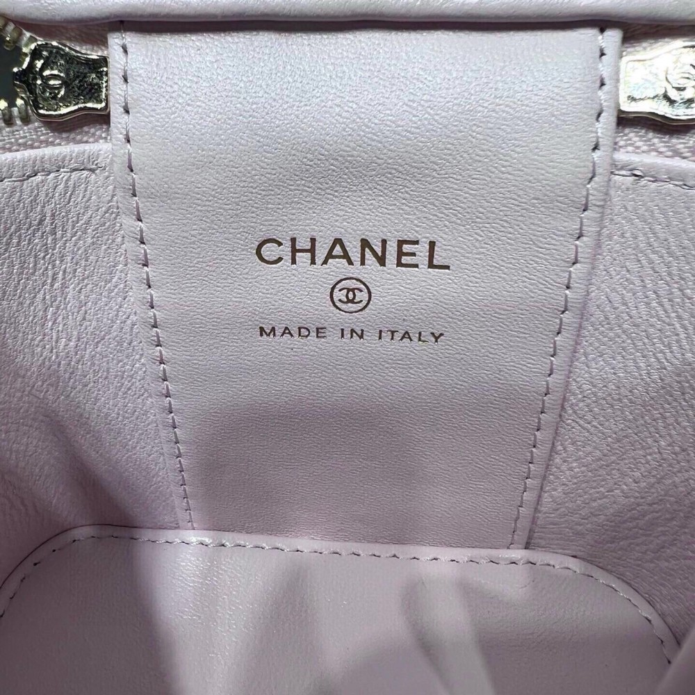 Chanel Double C Metal Chain Lilac Quilted Tote Chanel Double C Metal Chain Lilac Quilted Tote