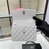 Chanel Double C Metal Chain Light Grey Quilted Flap Bag Chanel Double C Metal Chain Light Grey Quilted Flap Bag