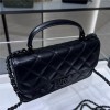Chanel Double C Metal Chain Classic Elegant Black Quilted Handbag Chanel Double C Metal Chain Classic Elegant Black Quilted Handbag