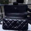 Chanel Double C Metal Chain Classic Elegant Black Quilted Handbag Chanel Double C Metal Chain Classic Elegant Black Quilted Handbag