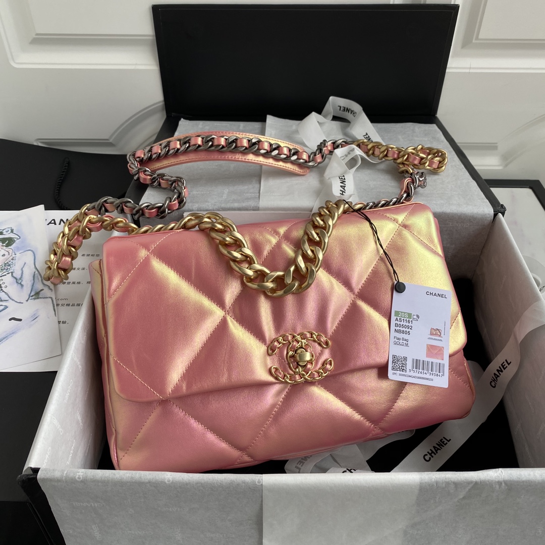 Chanel Double C Metal Chain Classic Bright Pink Quilted Flap Bag Chanel Double C Metal Chain Classic Bright Pink Quilted Flap Bag