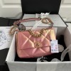 Chanel Double C Metal Chain Classic Bright Pink Quilted Flap Bag Chanel Double C Metal Chain Classic Bright Pink Quilted Flap Bag