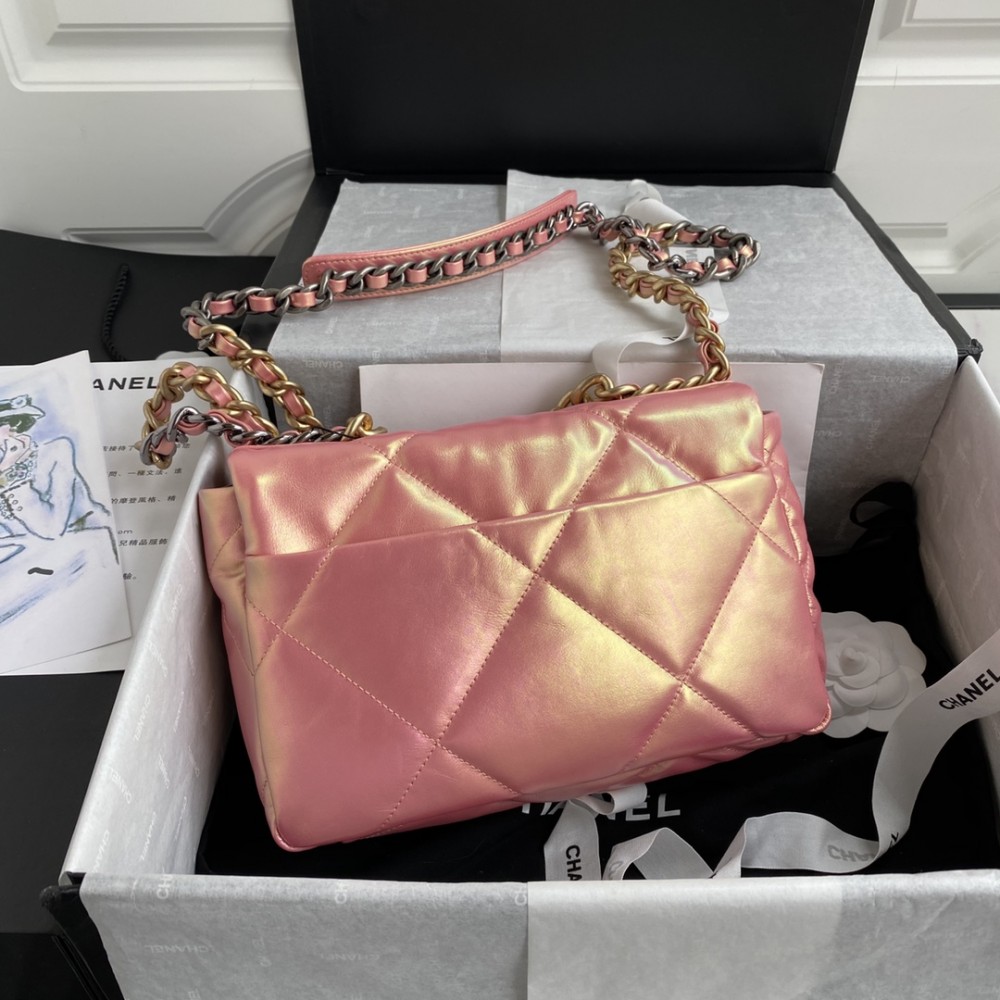 Chanel Double C Metal Chain Classic Bright Pink Quilted Flap Bag Chanel Double C Metal Chain Classic Bright Pink Quilted Flap Bag