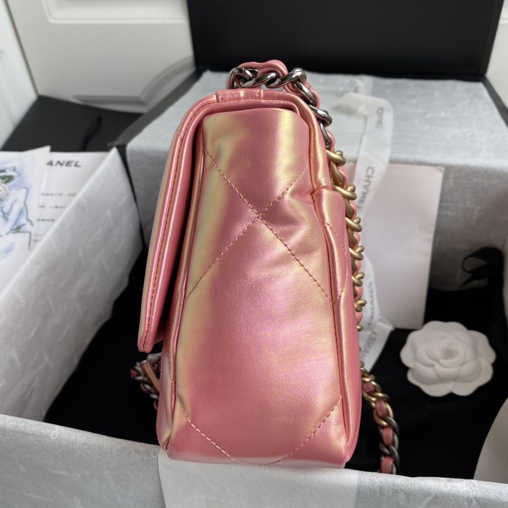 Chanel Double C Metal Chain Classic Bright Pink Quilted Flap Bag Chanel Double C Metal Chain Classic Bright Pink Quilted Flap Bag