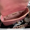 Chanel Double C Metal Chain Classic Bright Pink Quilted Flap Bag Chanel Double C Metal Chain Classic Bright Pink Quilted Flap Bag
