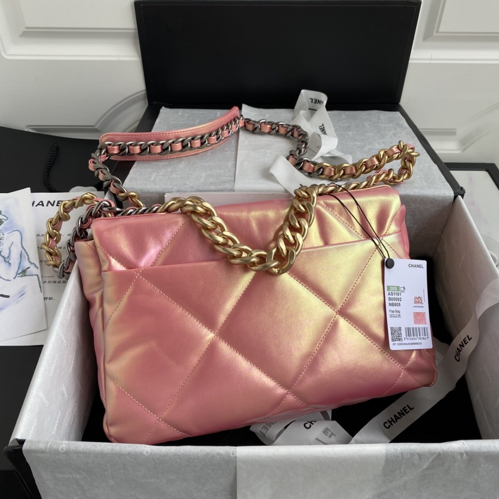 Chanel Double C Metal Chain Classic Bright Pink Quilted Flap Bag Chanel Double C Metal Chain Classic Bright Pink Quilted Flap Bag