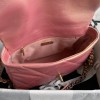 Chanel Double C Metal Chain Classic Bright Pink Quilted Flap Bag Chanel Double C Metal Chain Classic Bright Pink Quilted Flap Bag