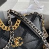 Chanel Double C Metal Chain Classic Pure Black Quilted Flap Bag Chanel Double C Metal Chain Classic Pure Black Quilted Flap Bag