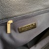Chanel Double C Metal Chain Classic Pure Black Quilted Flap Bag Chanel Double C Metal Chain Classic Pure Black Quilted Flap Bag