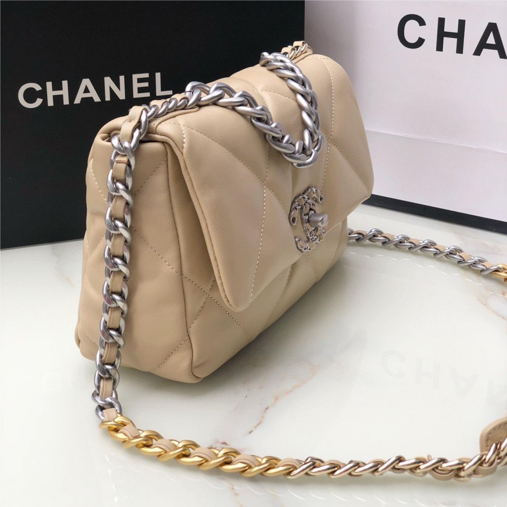 Chanel Double C Metal Chain Classic Brown Quilted Flap Bag Chanel Double C Metal Chain Classic Brown Quilted Flap Bag