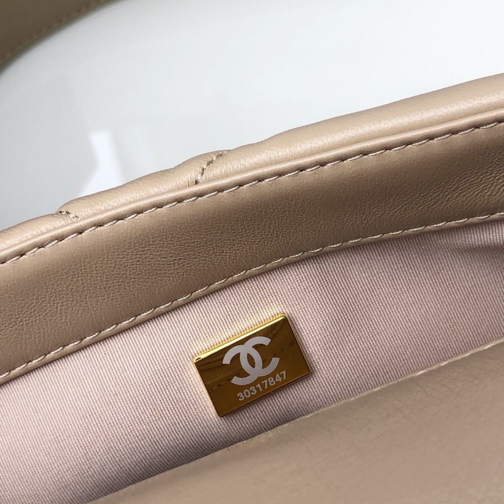 Chanel Double C Metal Chain Classic Brown Quilted Flap Bag Chanel Double C Metal Chain Classic Brown Quilted Flap Bag