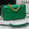 Chanel Double C Metal Chain Classic Emerald Green Quilted Flap Bag Chanel Double C Metal Chain Classic Emerald Green Quilted Flap Bag