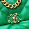 Chanel Double C Metal Chain Classic Emerald Green Quilted Flap Bag Chanel Double C Metal Chain Classic Emerald Green Quilted Flap Bag