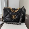 Chanel Double C Solid Metal Chain Classic Black Quilted Flap Bag Chanel Double C Solid Metal Chain Classic Black Quilted Flap Bag