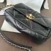Chanel Double C Solid Metal Chain Classic Black Quilted Flap Bag Chanel Double C Solid Metal Chain Classic Black Quilted Flap Bag