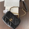 Chanel Double C Solid Metal Chain Classic Black Quilted Flap Bag Chanel Double C Solid Metal Chain Classic Black Quilted Flap Bag