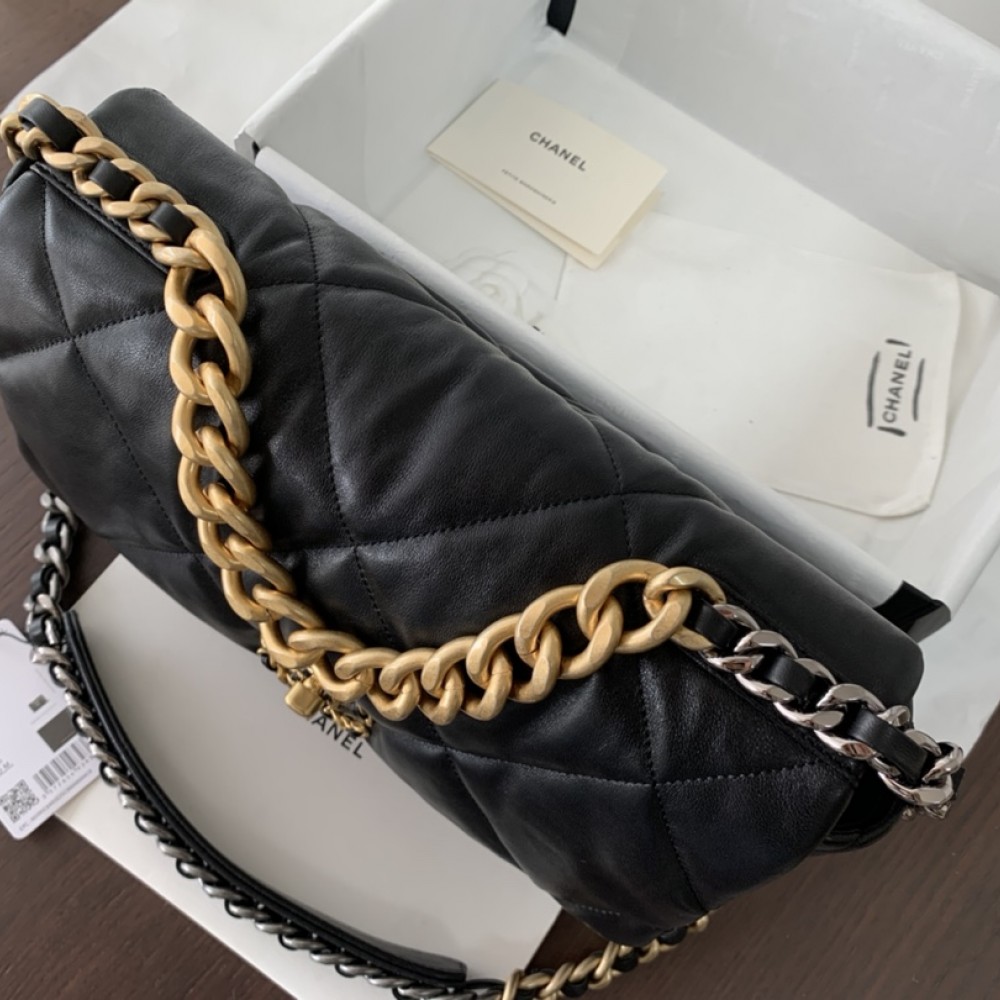 Chanel Double C Mixed Color Metal Chain Classic Medium Black Quilted Flap Bag Chanel Double C Mixed Color Metal Chain Classic Medium Black Quilted Flap Bag