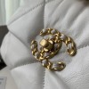 Chanel Double C Mixed Color Metal Chain Classic White Quilted Flap Bag Chanel Double C Mixed Color Metal Chain Classic White Quilted Flap Bag