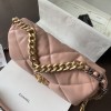 Chanel Double C Mixed Color Metal Chain Classic Medium Brown and Pink Quilted Flap Bag Chanel Double C Mixed Color Metal Chain Classic Medium Brown and Pink Quilted Flap Bag