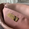 Chanel Double C Mixed Color Metal Chain Classic Medium Brown and Pink Quilted Flap Bag Chanel Double C Mixed Color Metal Chain Classic Medium Brown and Pink Quilted Flap Bag