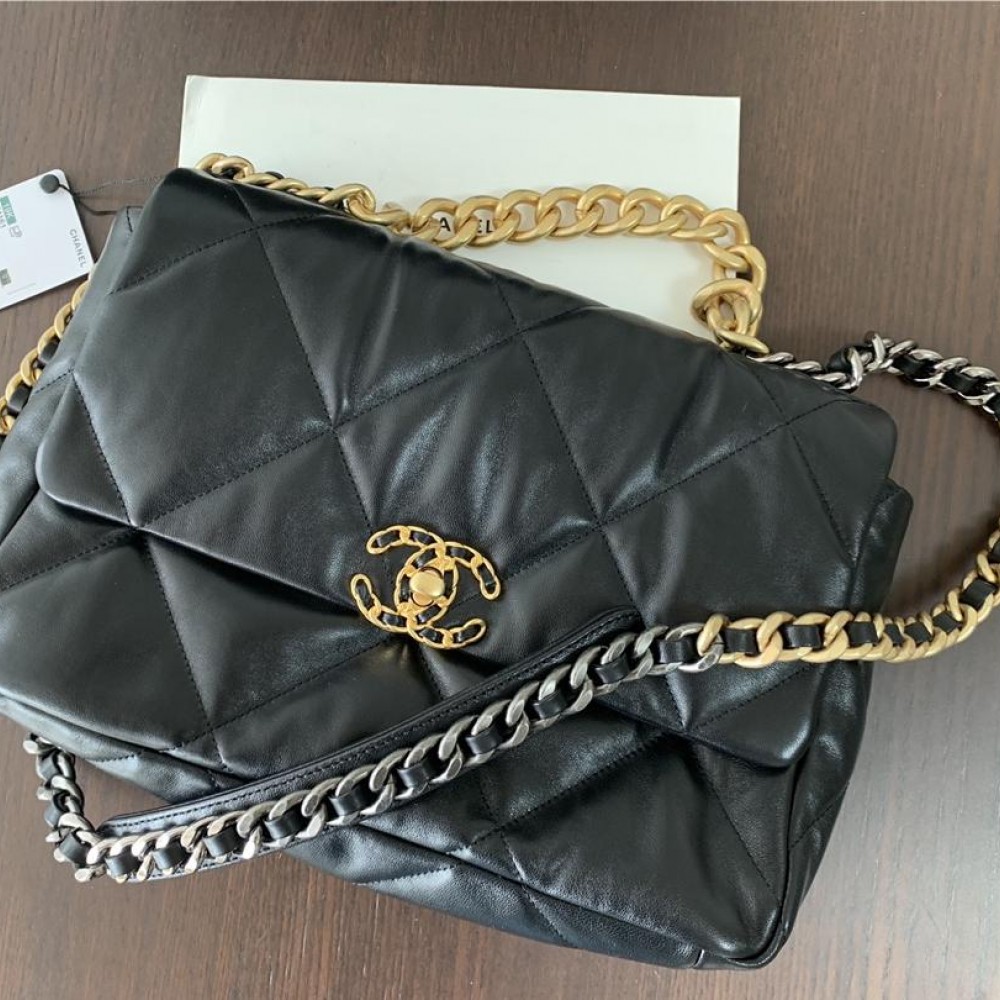 Chanel Double C Mixed Color Metal Chain Classic Medium Black Quilted Flap Bag Chanel Double C Mixed Color Metal Chain Classic Medium Black Quilted Flap Bag