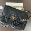 Chanel Double C Mixed Color Metal Chain Classic Medium Black Quilted Flap Bag Chanel Double C Mixed Color Metal Chain Classic Medium Black Quilted Flap Bag