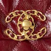 Chanel Classic Flap Classic Red Diamond Embossed Medium Hardware Chain Handbag Chanel Classic Flap Classic Red Diamond Embossed Medium Hardware Chain Handbag