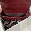 Chanel Classic Flap Classic Red Diamond Embossed Medium Hardware Chain Handbag Chanel Classic Flap Classic Red Diamond Embossed Medium Hardware Chain Handbag