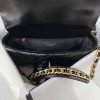 Chanel Classic Flap Classic Black Diamond Embossed Hardware Chain Handbag Chanel Classic Flap Classic Black Diamond Embossed Hardware Chain Handbag
