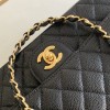 Chanel CF Caviar Classic Bag with Glossy Leather