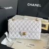 Chanel CF Caviar Classic Bag with Glossy Leather