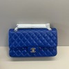 Chanel classic flap blue lambskin chain bag
