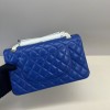 Chanel classic flap blue lambskin chain bag