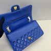 Chanel classic flap blue lambskin chain bag