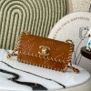 Chanel Vintage Embossed Drawstring Edge CF Flap Bag
